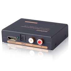 iArkPower  HDMI Audio Extractor Splitter, One HDMI Input, One HDMI Output + Optical SPDIF Digital and RCA L/R Analog Audio Out 